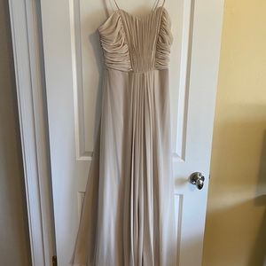 WTOO strapless bridesmaid dress Champagne